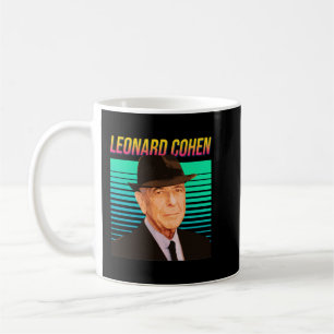Leonard Cohen Retro Portrait Coffee Mug