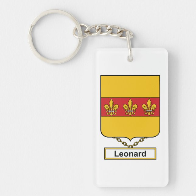 Leonard Family Crest Key Ring (Front)