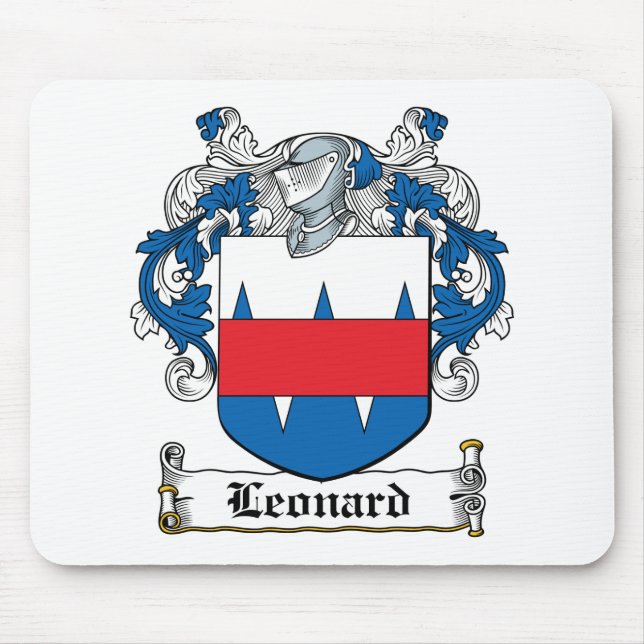 Leonard Family Crest Mouse Mat (Front)