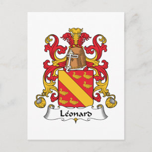Leonard Family Crest Postcard