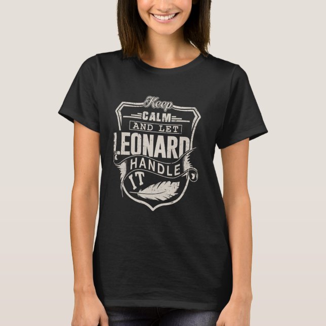 Leonard First Name Shirt Leonard Name Birthday (Front)