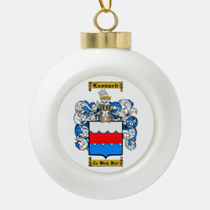 Leonard (Irish) Ceramic Ball Christmas Ornament