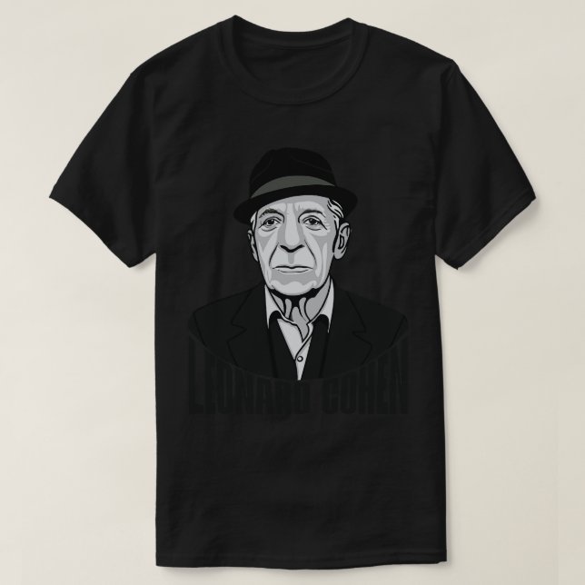Leonard Norman Cohen Fan Art T-Shirt (Design Front)