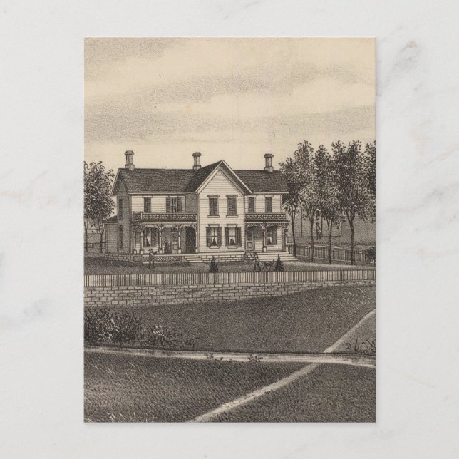 Leonard residence, Quenemo, Kansas Postcard (Front)