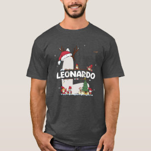 Leonardo Christmas  w Leonardo Name for funny Xmas T-Shirt