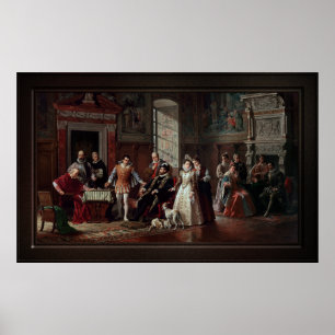 Leonardo da Cutro and Ruy Lopez Play Chess Poster