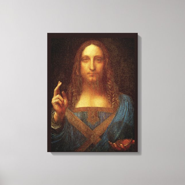 Leonardo da Vinci 1500 Salvator Mundi Fine Art  Ca Canvas Print (Front)
