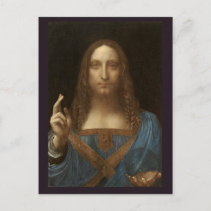 Leonardo da Vinci 1500 Salvator Mundi Postcard