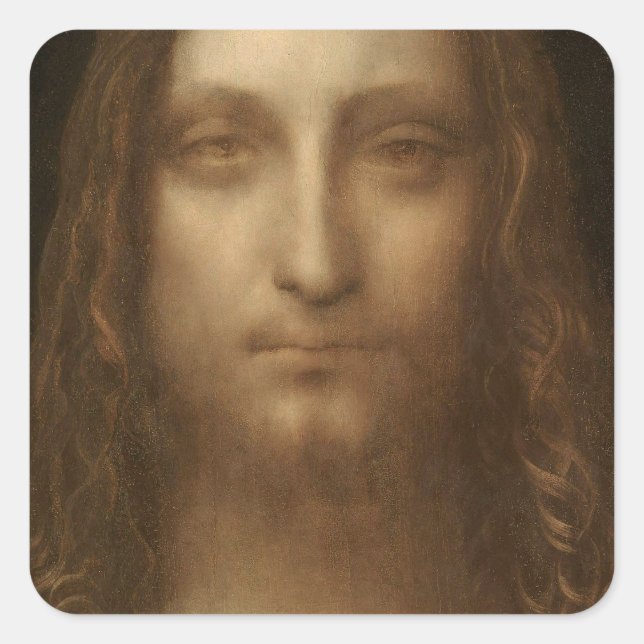 Leonardo da Vinci 1500 Salvator Mundi  Square Sticker (Front)