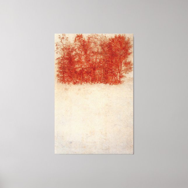 Leonardo da Vinci - A Copse of Trees (1508) Canvas Print (Front)