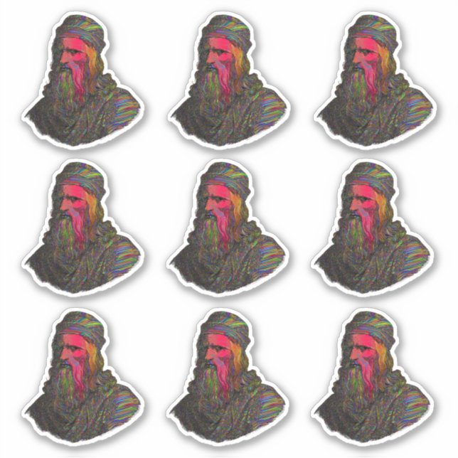 Leonardo Da Vinci Abstract Art Sticker Pack (Front)