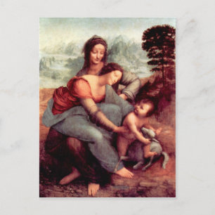 Leonardo da Vinci - Anna Selbdritt 2 Postcard