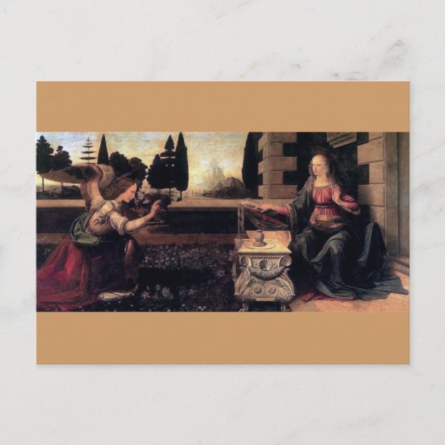Leonardo Da Vinci Annunciation Postcard (Front)