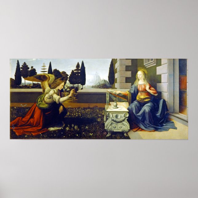 Leonardo da Vinci Annunciation Poster (Front)
