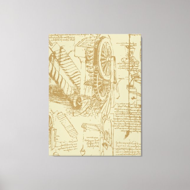 Leonardo Da Vinci Artwork Canvas Print (Front)