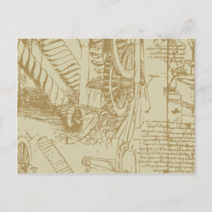 Leonardo Da Vinci Artwork Postcard
