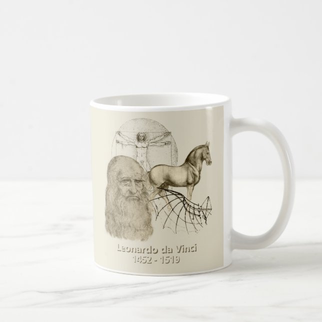 Leonardo da Vinci Coffee Mug (Right)