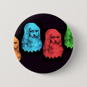 Leonardo Da Vinci Collage 6 Cm Round Badge