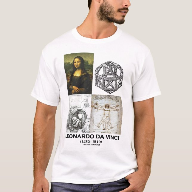Leonardo da Vinci Collage (Collection of Works) T-Shirt (Front)