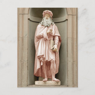 Leonardo da Vinci colourized wearing rose tights   Postcard