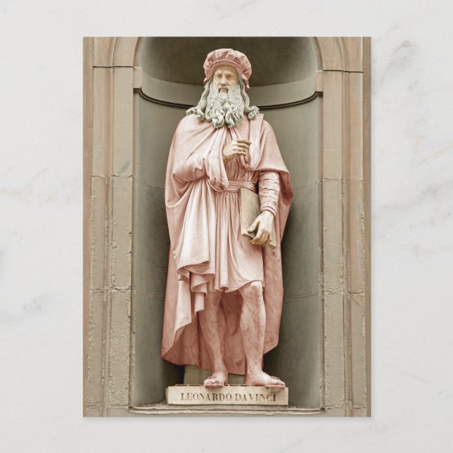 Leonardo da Vinci colourized wearing rose tights   Postcard (Front)