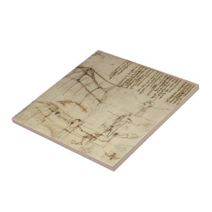 Leonardo da Vinci- Design for a Flying Machine Tile