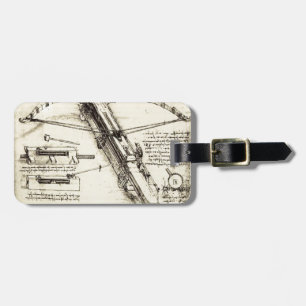 Leonardo da Vinci- Design for a Giant Crossbow Luggage Tag