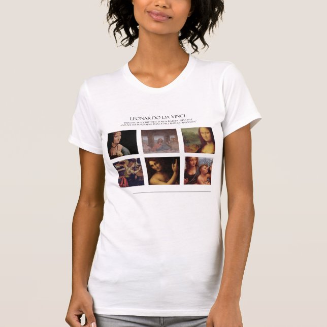 Leonardo da Vinci Famous Paintings T-Shirt (Front)
