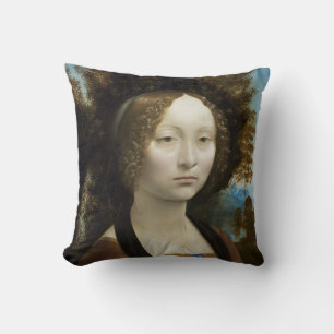Leonardo Da Vinci Ginevra De' Benci Painting Cushion