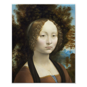 Leonardo Da Vinci Ginevra De' Benci Painting Photo Print