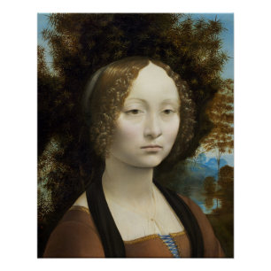 Leonardo Da Vinci Ginevra De' Benci Painting Poster