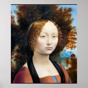 Leonardo da Vinci - Ginevra de' Benci,  Poster
