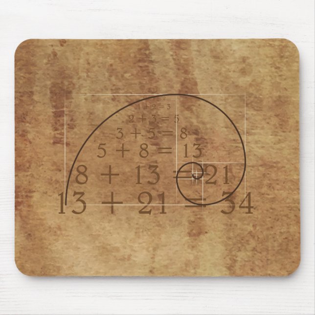 Leonardo da Vinci. Golden Ratio. De gulden snede Mouse Mat (Front)