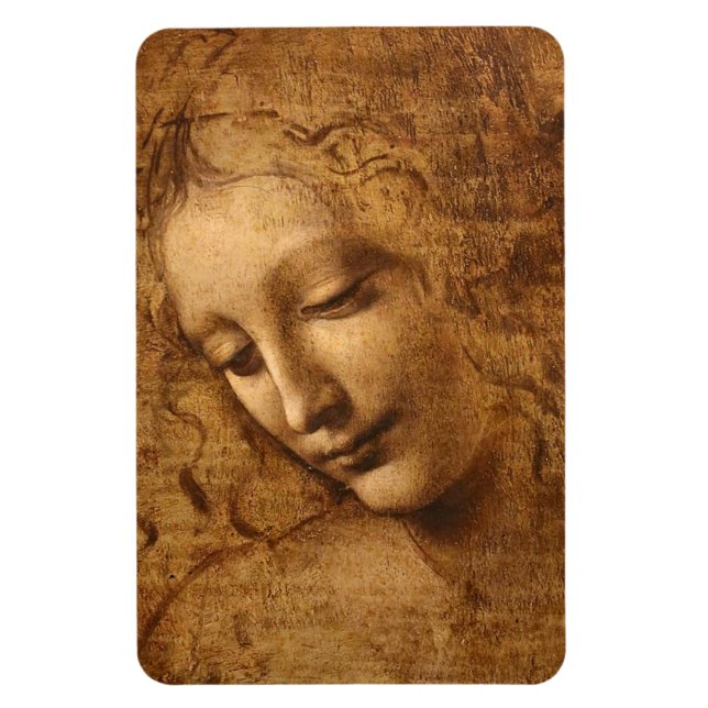 Leonardo Da Vinci Head Of A Woman Magnet (Vertical)