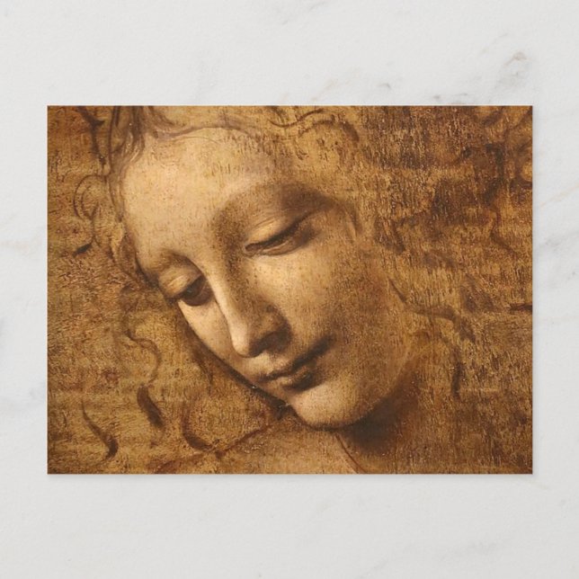 Leonardo Da Vinci Head Of A Woman Postcard (Front)