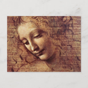 Leonardo Da Vinci - Head Of A Young Woman Postcard