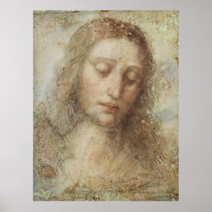 Leonardo da Vinci Head of Christ Poster