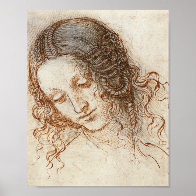 Leonardo da Vinci - Head of Leda Poster (Front)