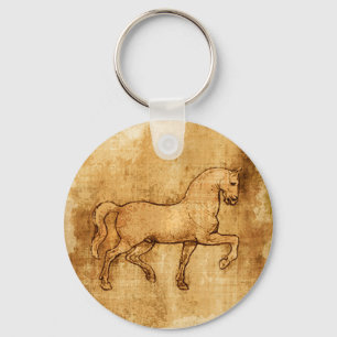 Leonardo Da Vinci Horse Art Key Ring
