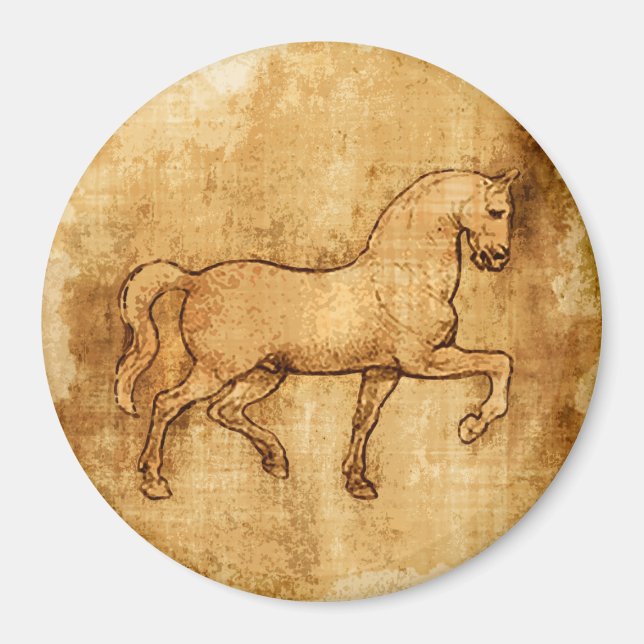 Leonardo Da Vinci Horse Art Magnet (Front)