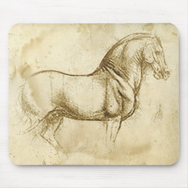Leonardo Da Vinci Horse Mouse Mat (Front)