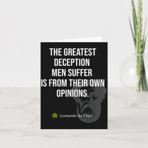 Leonardo Da Vinci Inspirational Quote Birthday Card
