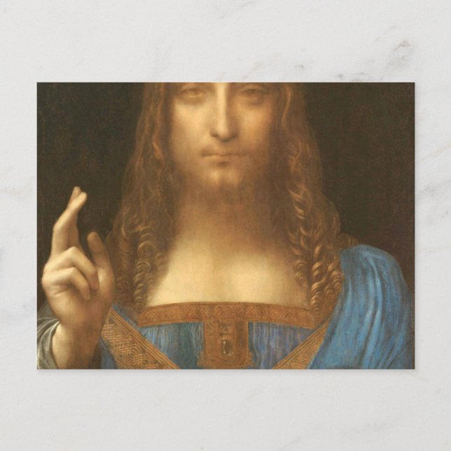 Leonardo Da Vinci Jesus Salvator Mundi Postcard (Front)