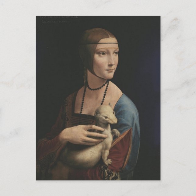 LEONARDO DA VINCI LADY WITH AN ARMINE POSTCARD (Front)