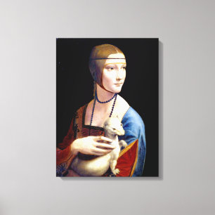 Leonardo da Vinci Lady with an Ermine Canvas Print
