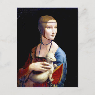 Leonardo da Vinci Lady with an Ermine Postcard