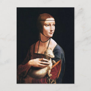 Leonardo Da Vinci Lady with an Ermine Postcard
