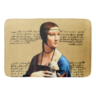 Leonardo da Vinci Lady with Ermine Bath Mat