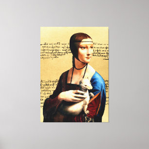 Leonardo da Vinci Lady with Ermine Canvas Print