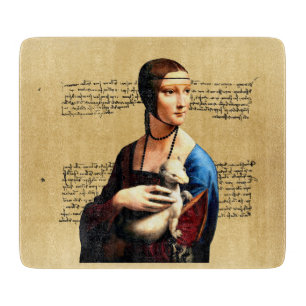 Leonardo da Vinci Lady with Ermine Cutting Board